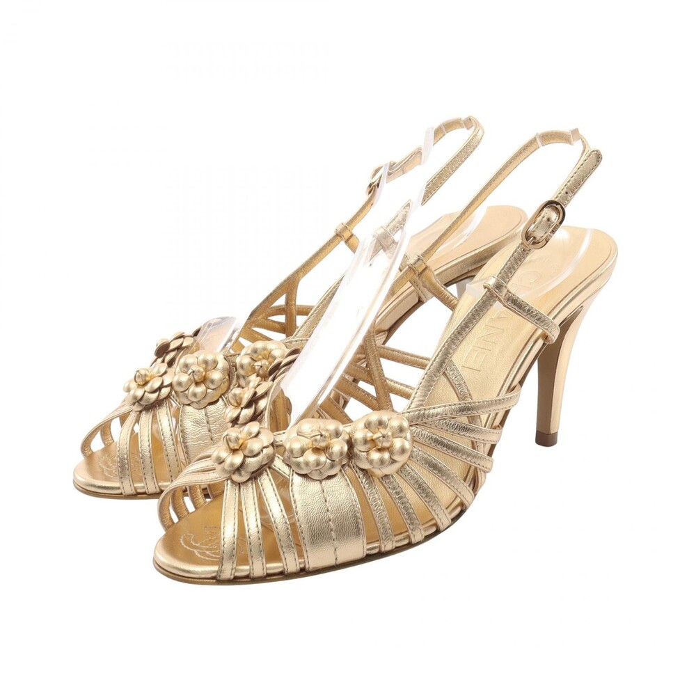 Chanel Camelia Sandals Heels #35C Shoes #326180C44B